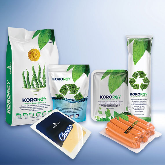 Range of Korozo food packaging